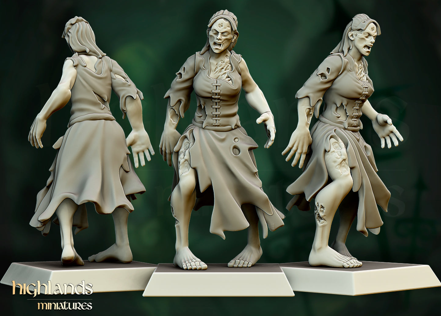 Villageois zombies – Miniatures des Highlands