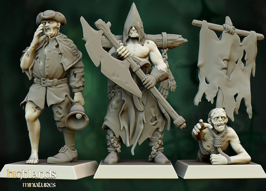 Groupe de commandement des zombies - Highlands Miniatures