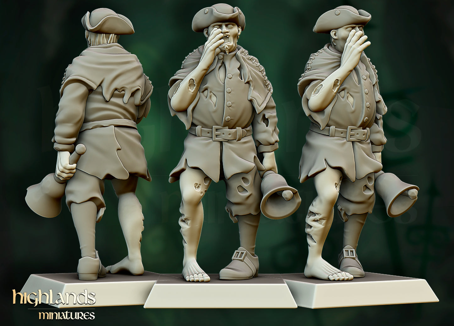 Groupe de commandement des zombies - Highlands Miniatures